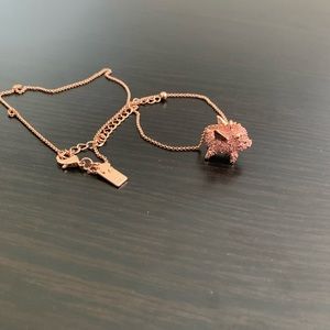Kate Spade Pink Pave Pig Mini Pendant Necklace